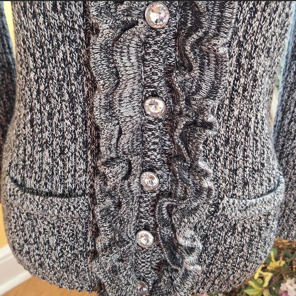 Ruby Rd black silver cardigan - Picture 3 of 5